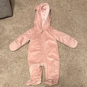 Carter's Soft Pink Hooded Baby Footie